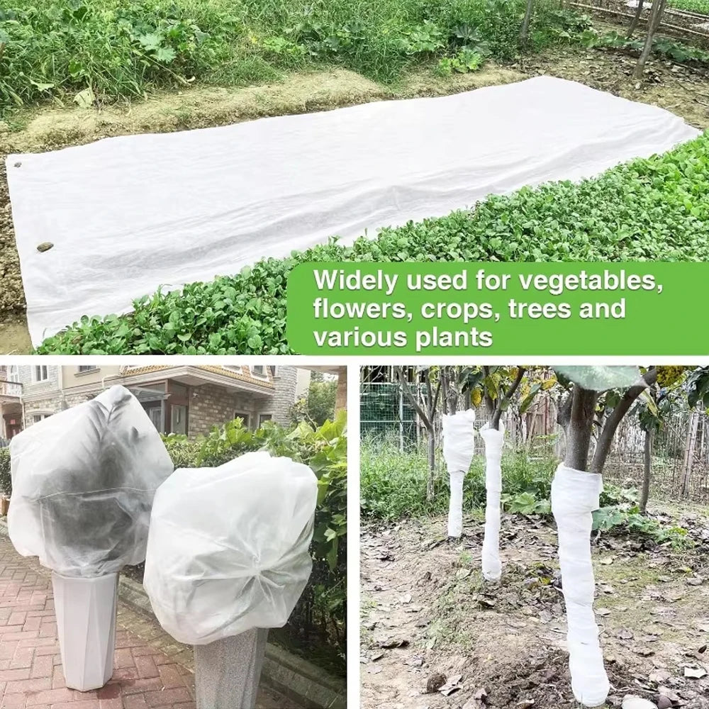 1-4Pcs Vegetable Insect Netting Covers 0.9oz Fabric Plant Covers for Winter Frost and Sun Protection Against Insects Garden Tool