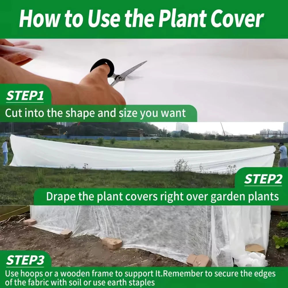 1-4Pcs Vegetable Insect Netting Covers 0.9oz Fabric Plant Covers for Winter Frost and Sun Protection Against Insects Garden Tool