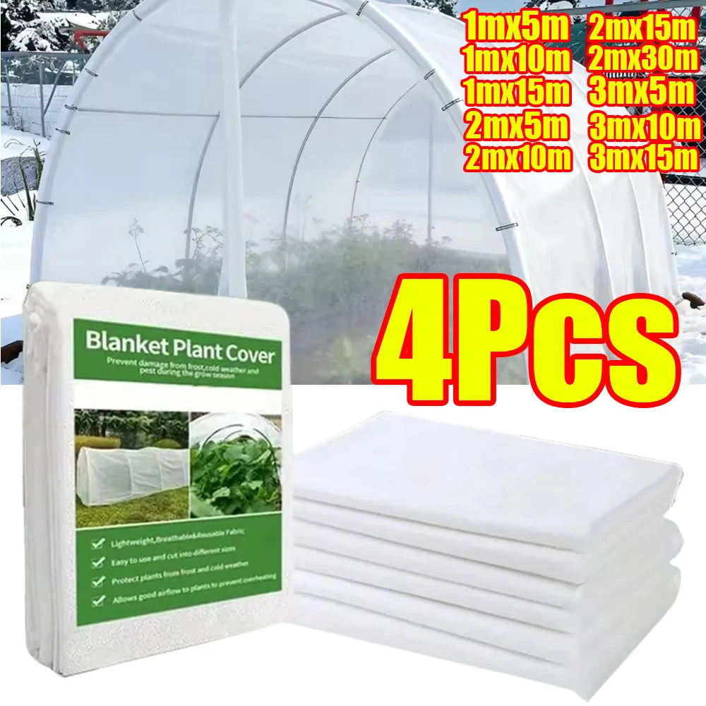 1-4Pcs Vegetable Insect Netting Covers 0.9oz Fabric Plant Covers for Winter Frost and Sun Protection Against Insects Garden Tool