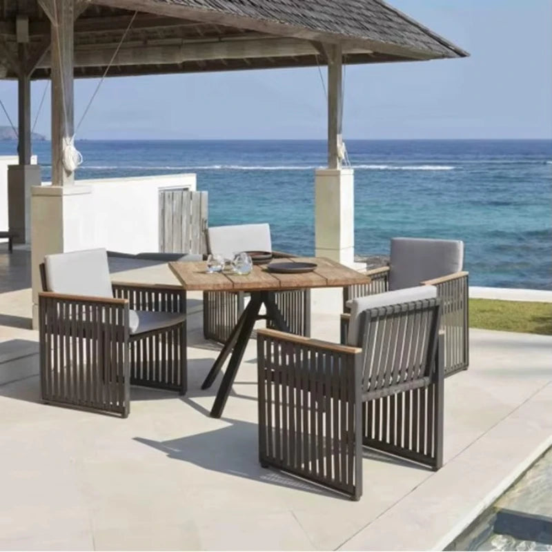 Factory Wholesale Aluminum Outdoor Beach Waterproof Sofa Garden Sectional Furniture Set Garden Outdoor Furniture Set