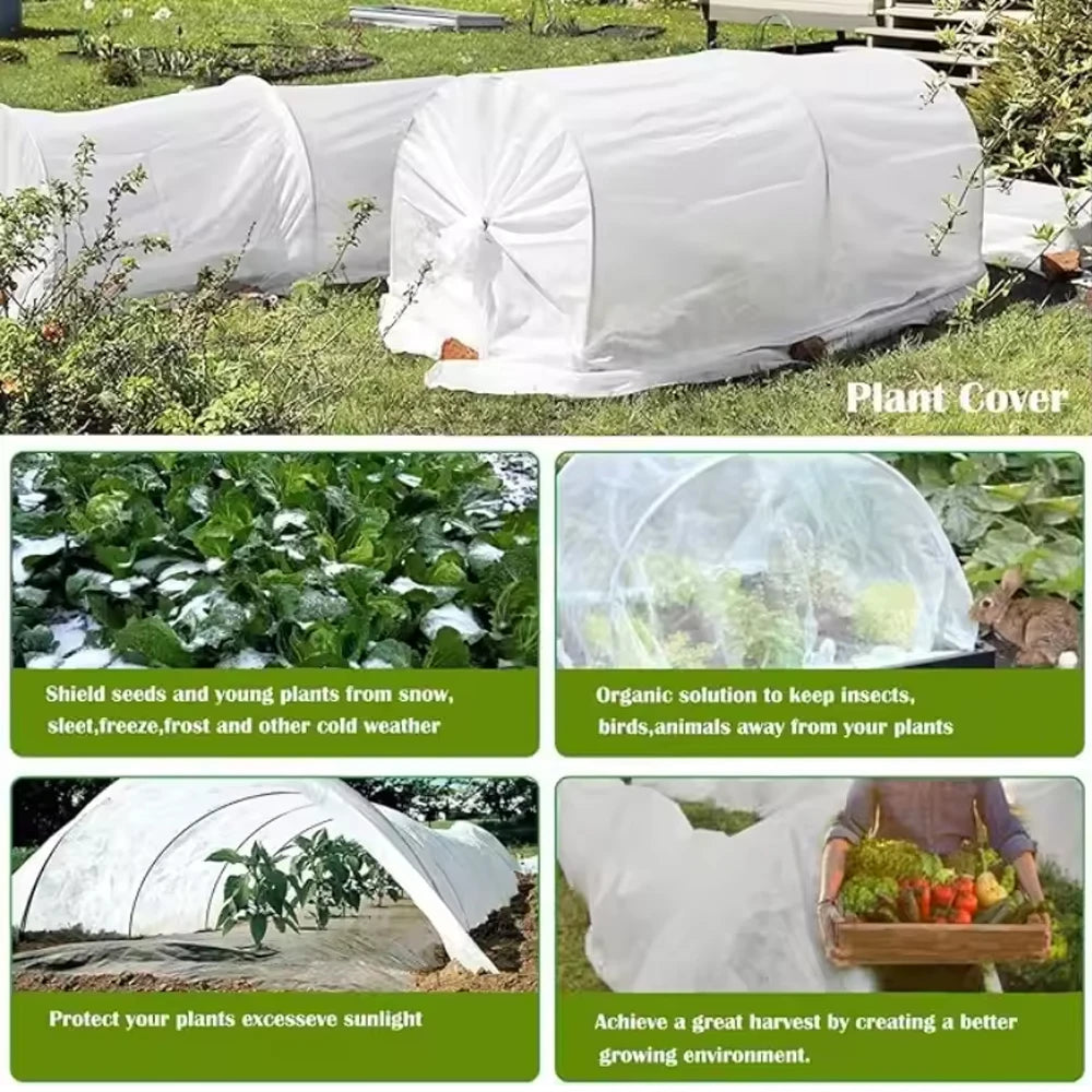1-4Pcs Vegetable Insect Netting Covers 0.9oz Fabric Plant Covers for Winter Frost and Sun Protection Against Insects Garden Tool